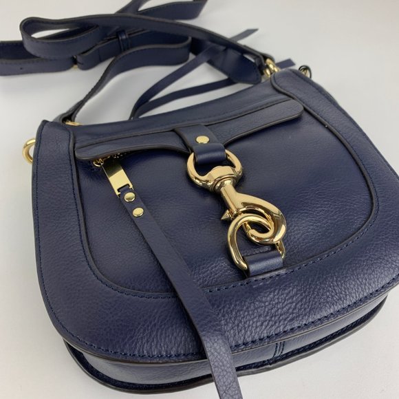 New Rebecca Minkoff Dog Clip Navy Crossbody - Picture 2 of 8